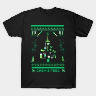 Nerdy Christmas Chemis-Tree Green T-Shirt